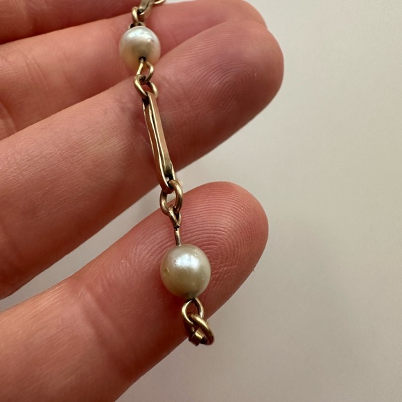 Vintage Pearl & Gold Bracelet - Picture 5 of 5